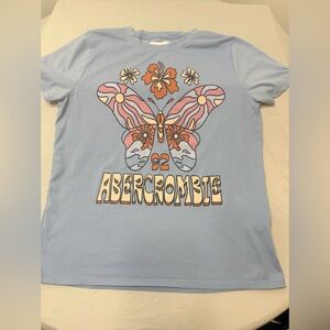Abercrombie Kids Light Blue Butterfly Tee